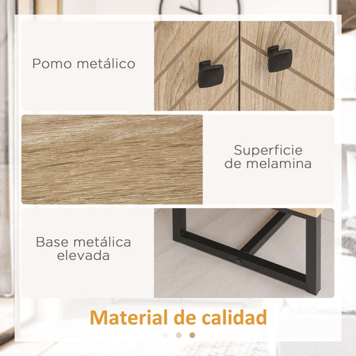HOMCOM Aparador Sala de Estar Móvel Buffet com 2 Portas e Prateleiras Armário de Armazenamento para Sala de Jantar Dormitório Estilo Moderno 80x29,5x80 cm Madeira e Preto