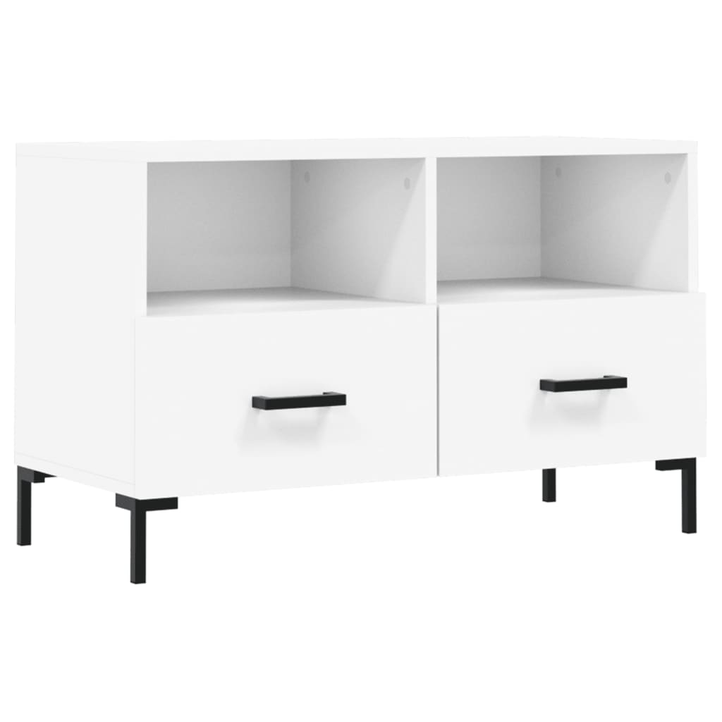 mueble para tv madera contrachapada blanco 80x36x50 cm