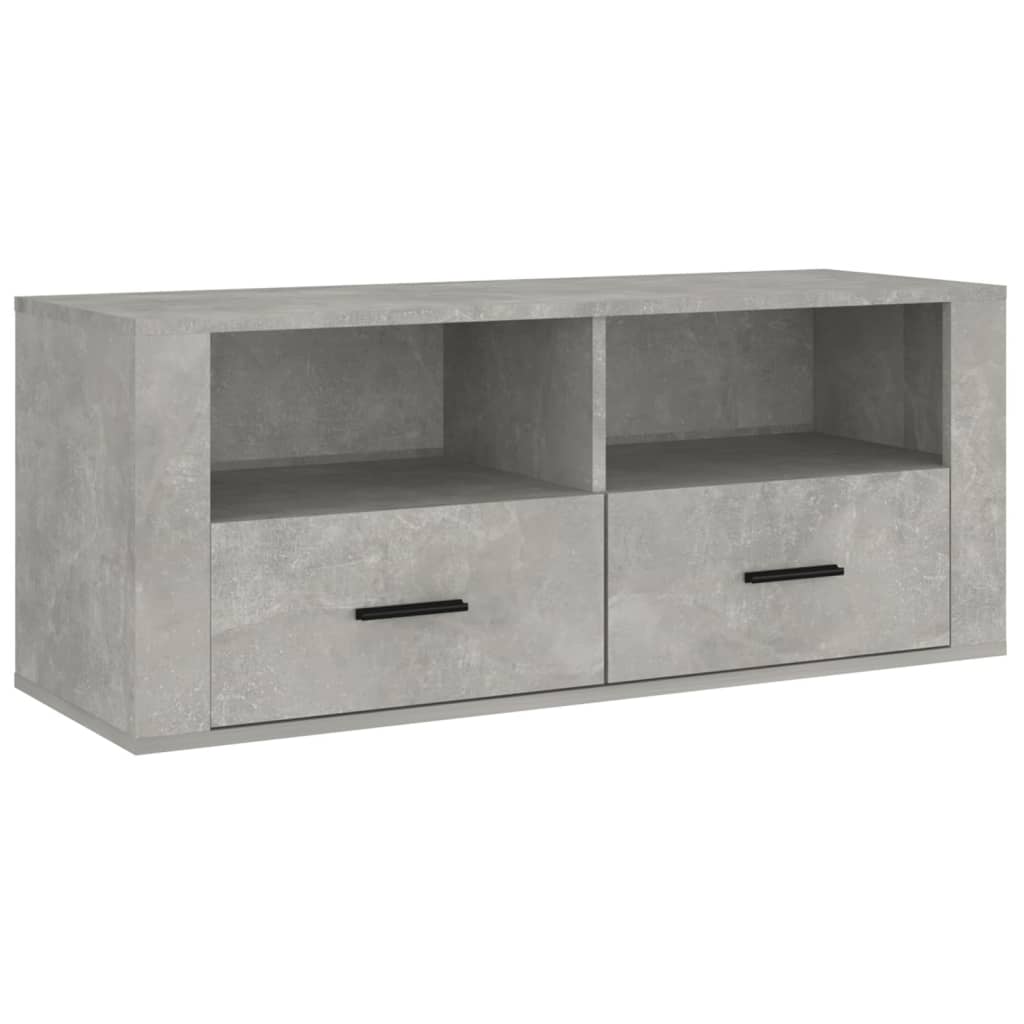 Mueble para tv contrachapada gris hormigón 100x35x40 cm