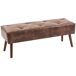 Banco de Cama PU, Espuma, Madera de Caucho HOMCOM Banco de Cama PU, Espuma, Madera de Caucho HOMCOM Marrón
