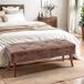 Banco de Cama PU, Espuma, Madera de Caucho HOMCOM Banco de Cama PU, Espuma, Madera de Caucho HOMCOM Marrón