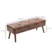 Banco de Cama PU, Espuma, Madera de Caucho HOMCOM Banco de Cama PU, Espuma, Madera de Caucho HOMCOM Marrón