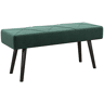 HOMCOM Banco de Pé de Cama Multifuncional Banco de Pé de Cama Moderno Banco de Dormitório com Pés de Aço e Assento Acolchoado Carga Máxima 120 kg Entrada Corredor 100x36x45 cm Verde