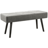 HOMCOM Banco de Pé de Cama Multifuncional Banco de Pé de Cama Moderno Banco de Dormitório com Pés de Aço e Assento Acolchoado Carga Máxima 120 kg Entrada Corredor 100x36x45 cm Cinza
