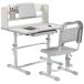 Pupitre Infantil PP, MDF, Acero ZONEKIZ 54x80 Pupitre Infantil PP, MDF, Acero ZONEKIZ 54x80 Gris