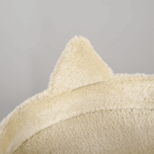 PawHut Árvore Arranhador para Gatos de 104 cm Arranhador para Gatos com Plataforma Caverna Postes de Sisal e Bola Suspensa 48x48x104 cm Bege