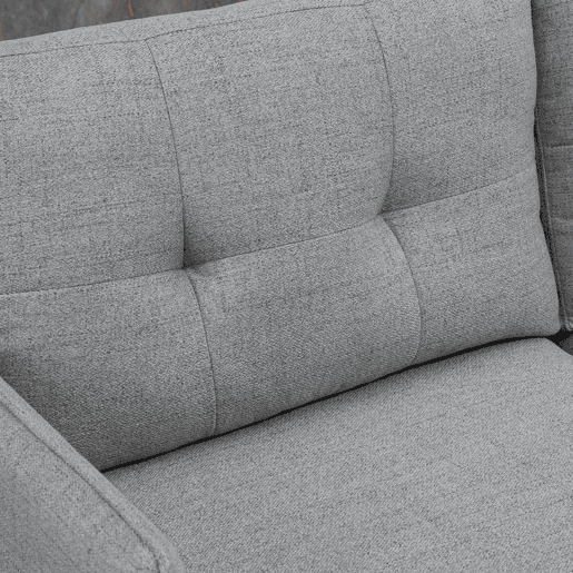 HOMCOM Sofá de 2 Lugares Sofá Moderno Estofado em Poliéster com 4 Almofadas Apoio para os Braços e Pés de Aço para Sala de Estar Escritório Carga Máxima 240 kg 139x68x80 cm Cinza