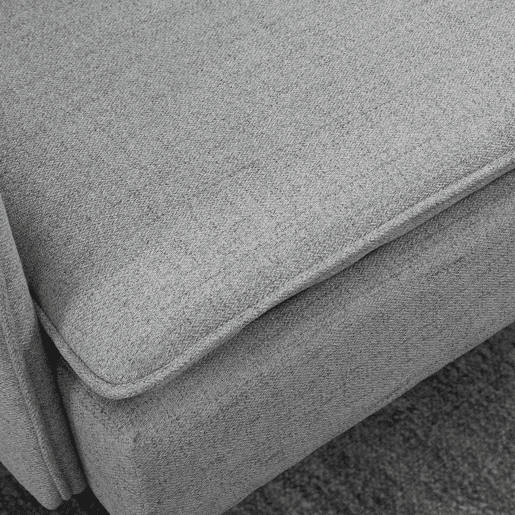 HOMCOM Sofá de 2 Lugares Sofá Moderno Estofado em Poliéster com 4 Almofadas Apoio para os Braços e Pés de Aço para Sala de Estar Escritório Carga Máxima 240 kg 139x68x80 cm Cinza