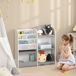 Estantería para Juguete MDF, Pino, Poliéster ZONEKIZ Estantería para Juguete MDF, Pino, Poliéster ZONEKIZ Gris