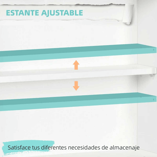 HOMCOM Secretária de Parede Moderna Mesa Dobrável de Parede Multifuncional com Prateleiras de Armazenamento Carga 40 kg para Dormitório Sala de Estar Escritório 64x20x60 cm Branco