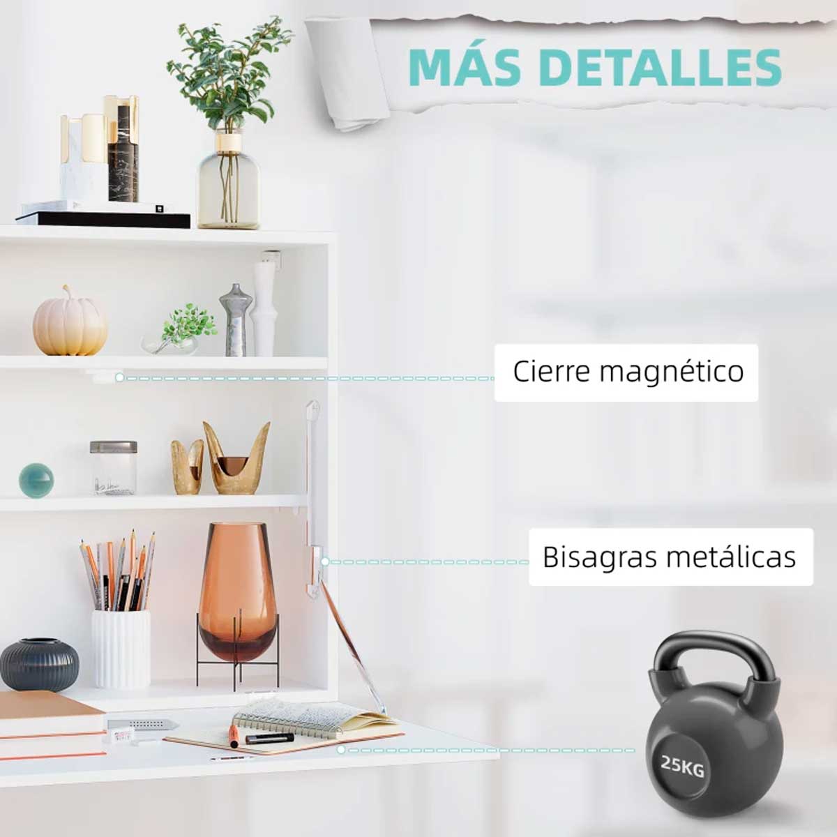 HOMCOM Mesa Plegable Montada En Pared, Mesa De Pared Guatemala