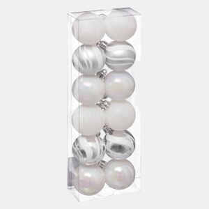 Muitas de 12 bolas de Natal de 40 mm. Design variado
