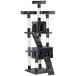 Árbol para Gato Tablero Madera Aglomerado, Felpa y Sisal PawHut Árbol para Gato Tablero Madera Aglomerado, Felpa y Sisal PawHut Gris