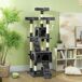 Árbol para Gato Tablero Madera Aglomerado, Felpa y Sisal PawHut Árbol para Gato Tablero Madera Aglomerado, Felpa y Sisal PawHut Gris