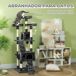 Árbol para Gato Tablero Madera Aglomerado, Felpa y Sisal PawHut Árbol para Gato Tablero Madera Aglomerado, Felpa y Sisal PawHut Gris