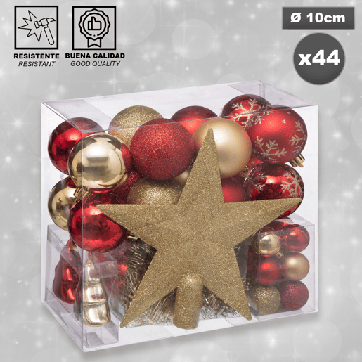 44 peças kit de bola de natal