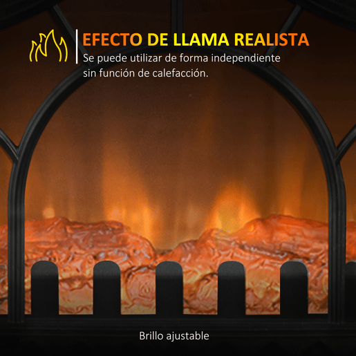 HOMCOM Lareira Elétrica 1000W2000W 6820BTUh Lareira Elétrica com Temperatura Ajustável Proteção contra Sobreaquecimento e Brilho Ajustável para Ambientes 15-30 m² 55x31x58 cm Preto HOMCOM Lareira Elétrica 1000W2000W 6820BTUh Lareira Elétrica com Temperatura Ajustável Proteção contra Sobreaquecimento e Brilho Ajustável para Ambientes 15-30 m² 55x31x58 cm Preto