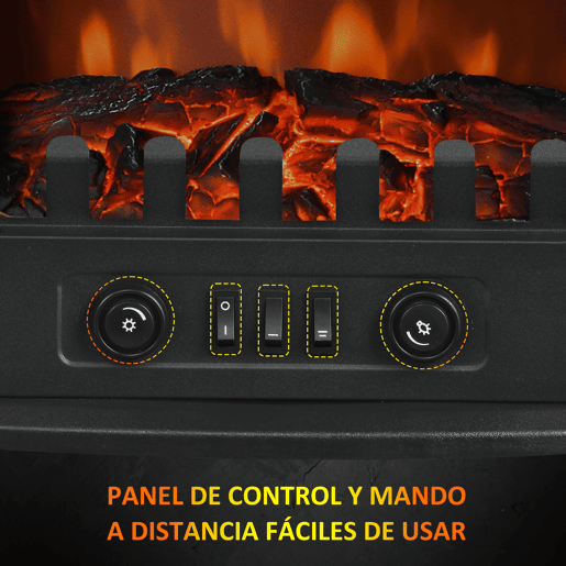 HOMCOM Lareira Elétrica 1000W2000W 6820BTUh Lareira Elétrica com Temperatura Ajustável Proteção contra Sobreaquecimento e Brilho Ajustável para Ambientes 15-30 m² 55x31x58 cm Preto HOMCOM Lareira Elétrica 1000W2000W 6820BTUh Lareira Elétrica com Temperatura Ajustável Proteção contra Sobreaquecimento e Brilho Ajustável para Ambientes 15-30 m² 55x31x58 cm Preto