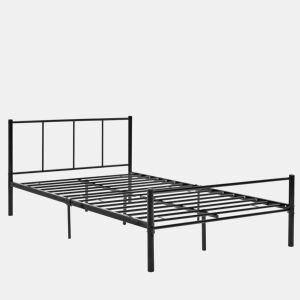 Cama individual Laos com colchão de espuma fria 120 x 200 cm e estrado metálico - Preto en.casa