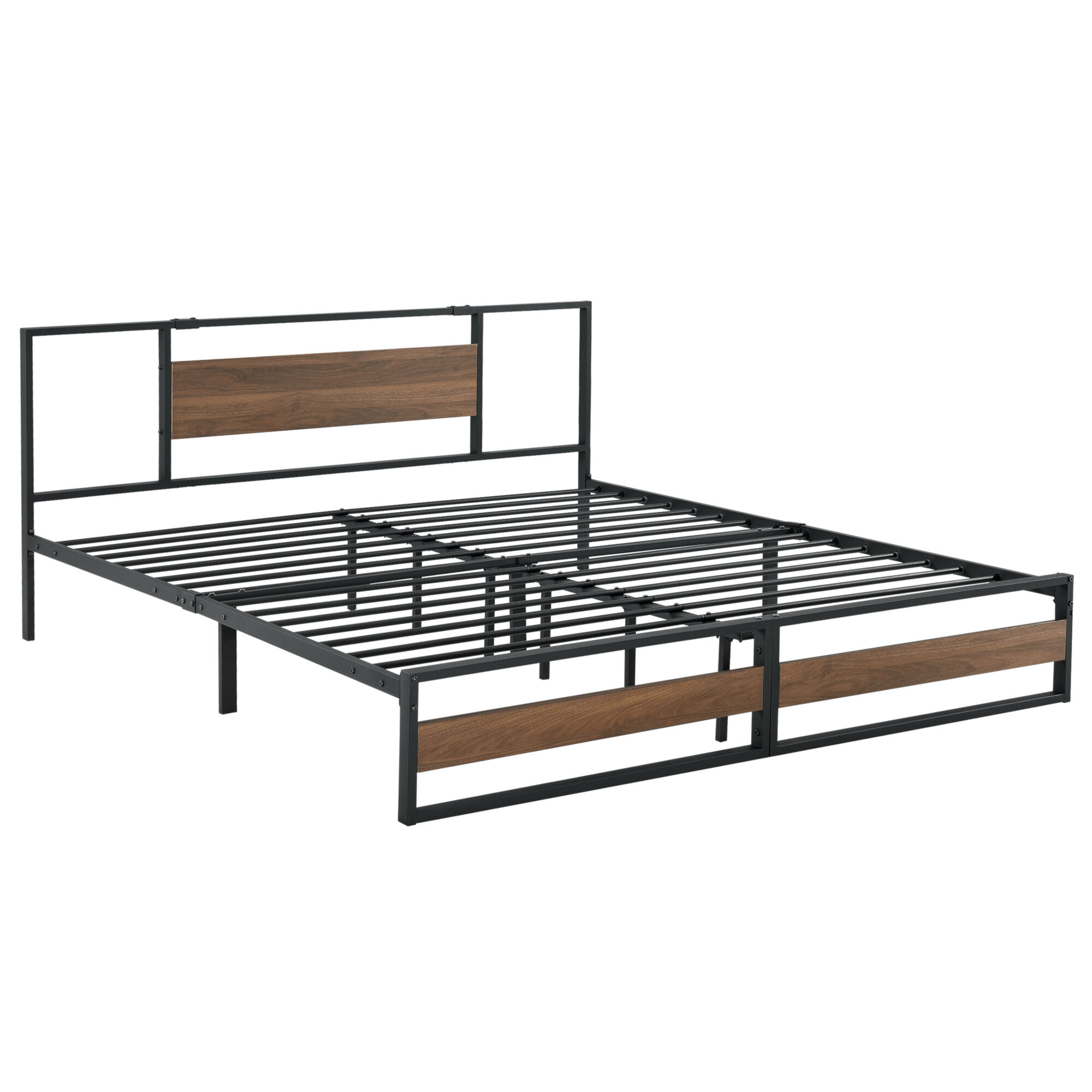Cama doble Villach con somier - acero 184x209