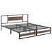 Cama doble Villach con somier - acero 184x209 Cama doble Villach con somier - acero 184x209 Negro