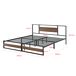 Cama doble Villach con somier - acero 184x209 Cama doble Villach con somier - acero 184x209 Negro