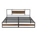Cama doble Villach con somier - acero 184x209 Cama doble Villach con somier - acero 184x209 Negro