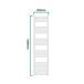 Radiador toallero mural Voss 556 W 28 tubos acero Radiador toallero mural Voss 556 W 28 tubos acero Blanco