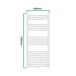 Radiador toallero mural Voss 500 W 21 tubos acero Radiador toallero mural Voss 500 W 21 tubos acero Blanco