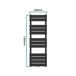 Radiador toallero mural Voss 528 W 12 lamas acero Radiador toallero mural Voss 528 W 12 lamas acero Blanco