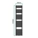 Radiador toallero mural Voss 801 W 19 lamas acero Radiador toallero mural Voss 801 W 19 lamas acero Negro