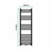 Radiador toallero mural Voss 425 W 21 tubos acero Radiador toallero mural Voss 425 W 21 tubos acero Blanco