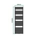 Radiador toallero mural Voss 844 W 17 lamas acero Radiador toallero mural Voss 844 W 17 lamas acero Negro