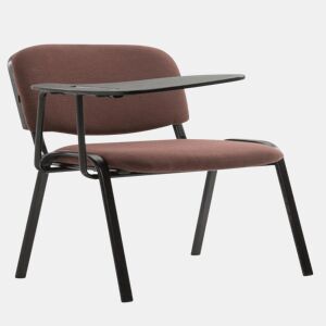 silla conferencia Ken con mesa plegable & en tela Marrón 71X53X81 cm