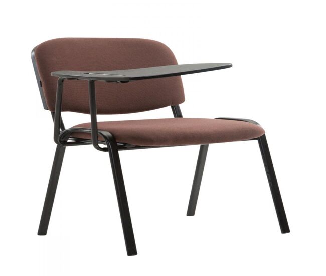Silla conferencia ken con mesa plegable & en tela marrón 71x53x81 cm