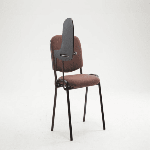 silla conferencia Ken con mesa plegable & en tela MarrĂ³n 71X53X81 cm silla conferencia Ken con mesa plegable & en tela MarrĂ³n 71X53X81 cm