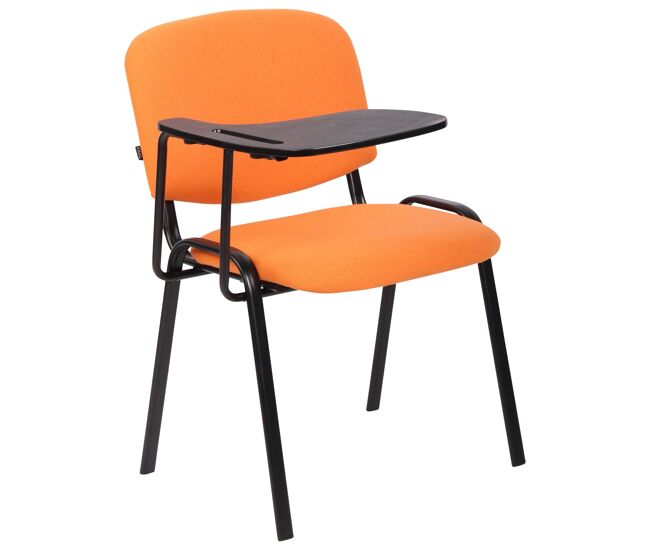 Silla conferencia ken con mesa plegable & en tela naranja 71x53x81 cm