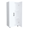 Armário Åsnes com 2 portas e 3 compartimentos em aglomerado de madeira 108 x 49 x 32 cm - Branco en.casa