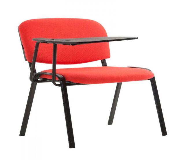 Silla conferencia ken con mesa plegable & en tela rojo 71x53x81 cm
