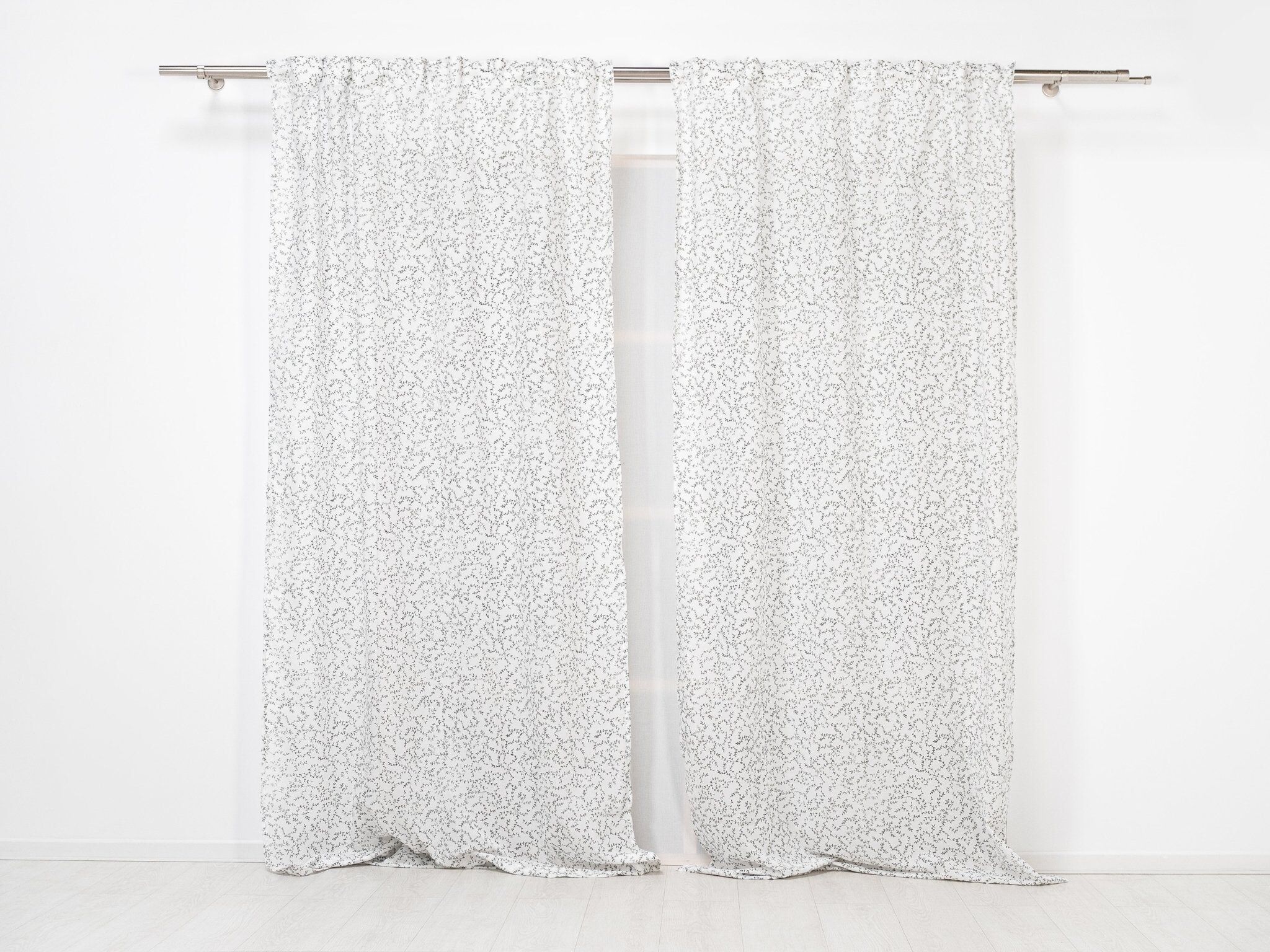 Visillo translúcido Enredadera con motivo botánico