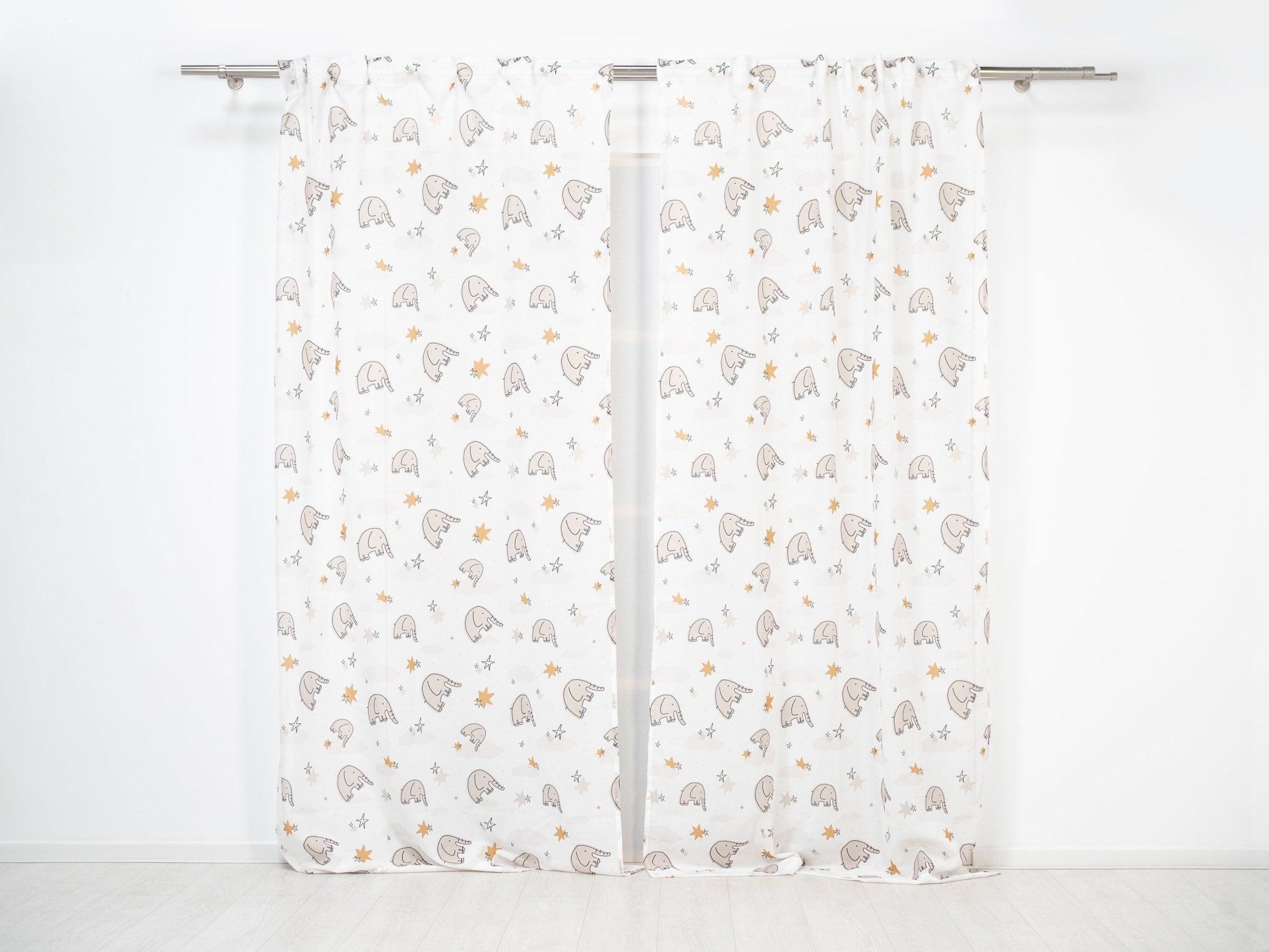 Visillo translúcido Elefante con motivo infantil