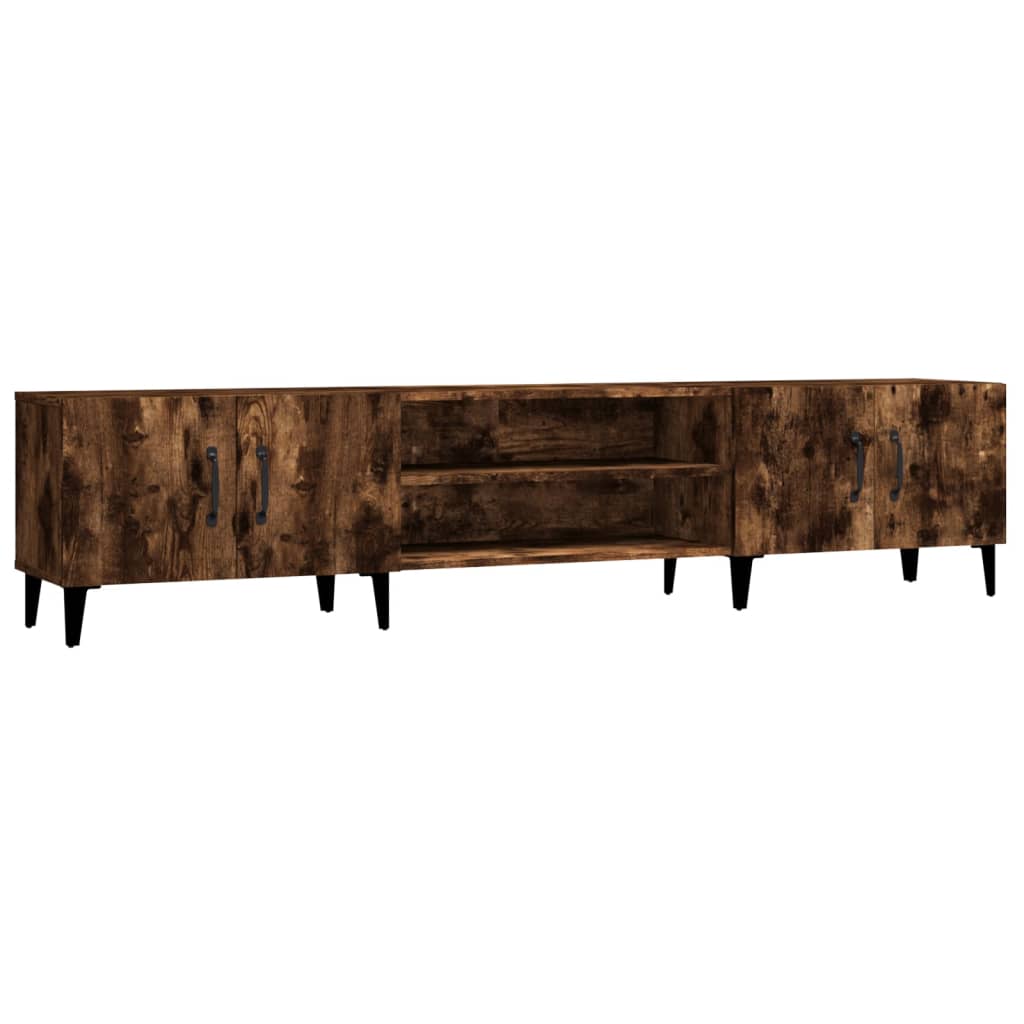 mueble para tv madera contrachapada roble ahumado 180x315x40cm