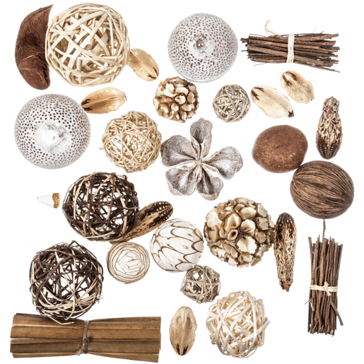 Bolas de decoração natural