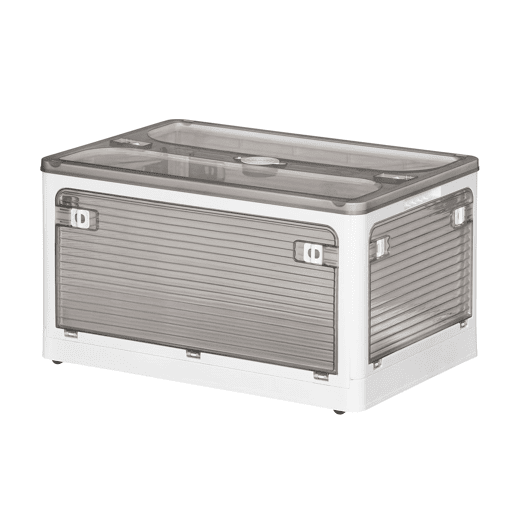 Caixa de armazenamento multifuncional cinza 55L Caixa de armazenamento multifuncional cinza 55L