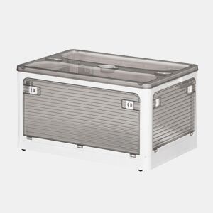 Caixa de armazenamento multifuncional cinza 55L