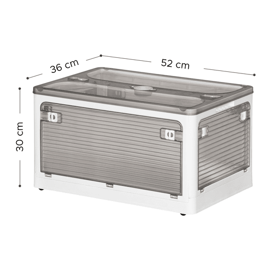 Caixa de armazenamento multifuncional cinza 55L Caixa de armazenamento multifuncional cinza 55L