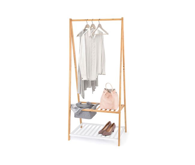 Perchero de pie domopak living zapatero bambú 70 x 45 x 160 cm