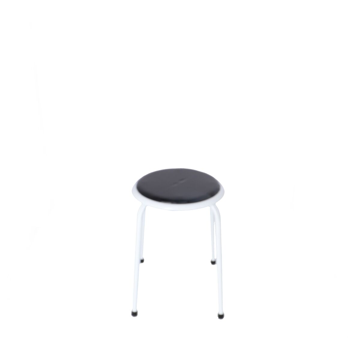 Taburete de cocina con patas metálicas color negro, 30,5x30,5x42,5 cm