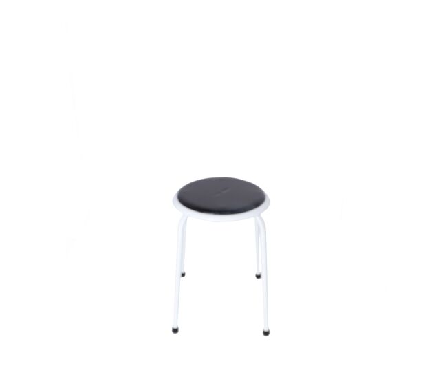 Taburete de cocina con patas metálicas color negro, 30,5x30,5x42,5 cm