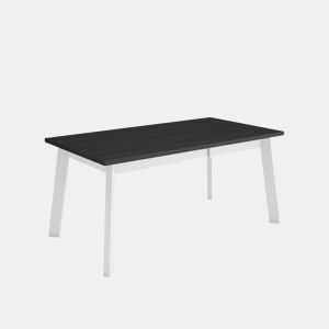 Mesa Sala de Jantar, Mesa Cozinha, 167x90x75cm, Para 8 pessoas, Pés de madeira, Preto